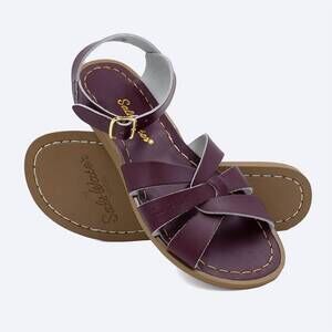 NEW SALT WATER SANDALS women's original leather sandals in claret